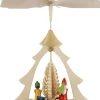 Zenker Neuheiten | Teelichtpyramiden*Weihnachtspyramide für Teelichte Bescherung, natur, 28 cm von Ralf