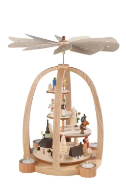 Knuth Neuber Neuheiten | Weihnachtspyramiden*Weihnachtspyramide für Teelichte mit Weihnachtsmotiv, 41 cm, von