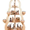 Müller Kleinkunst Einzelstücke | Neuheiten*Weihnachtspyramide für Teelichter Heilige Geschichte, 64 cm von