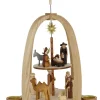 Knuth Neuber Weihnachtspyramiden*Weihnachtspyramide für Teelichte mit Krippe, 2 - stöckig von