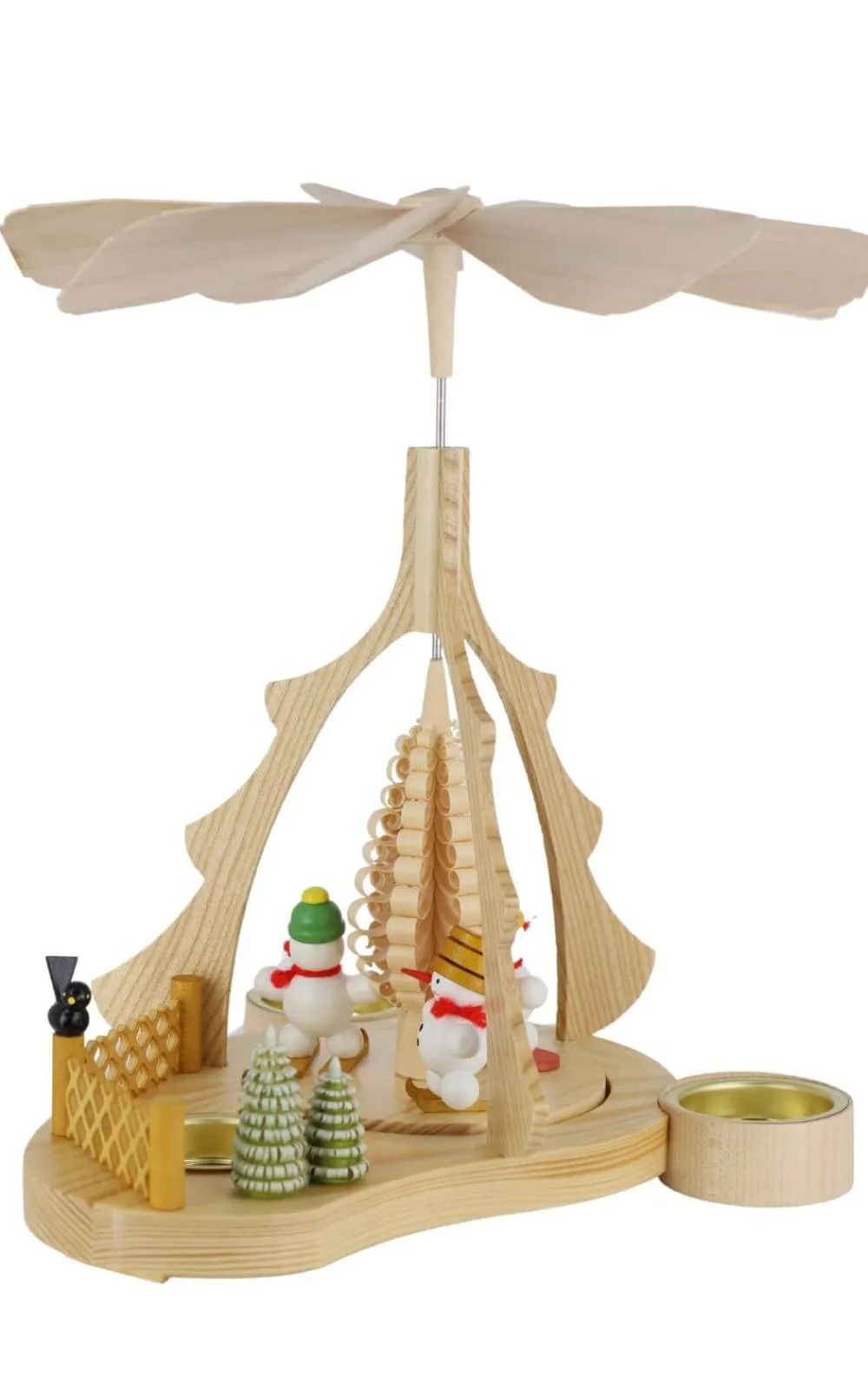 Zenker Neuheiten | Teelichtpyramiden*Weihnachtspyramide für Teelichte mit Schneemänner, 26 cm, von Ralf