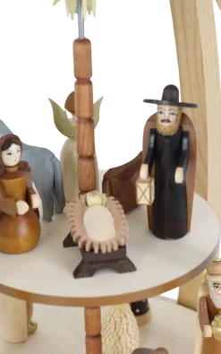 Knuth Neuber Weihnachtspyramiden*Weihnachtspyramide für Teelichte mit Krippe, 2 - stöckig von