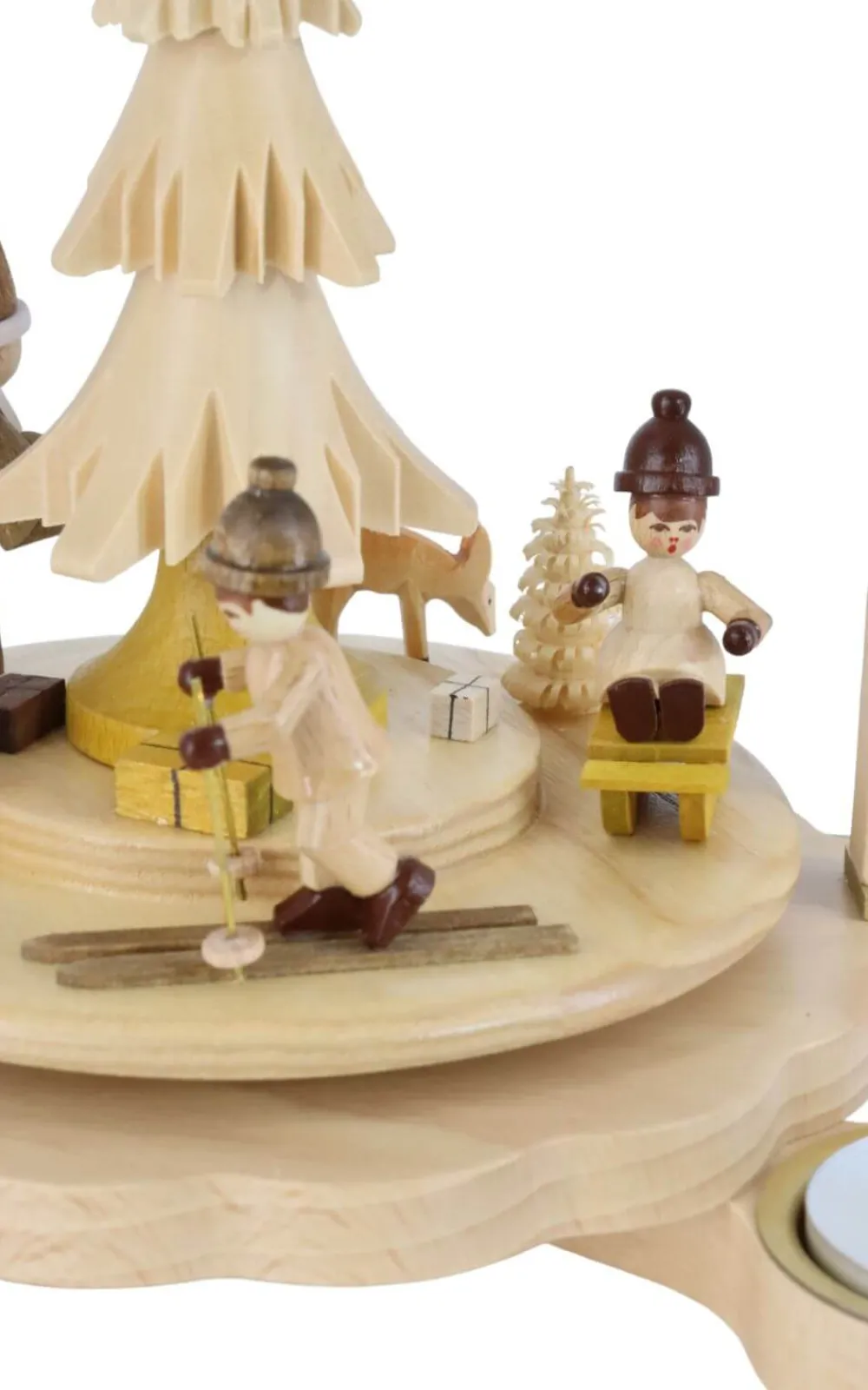 Richard Glässer GmbH Weihnachtspyramiden*Weihnachtspyramide für Teelichte mit Bescherung, 27 cm, von Richard Glässer