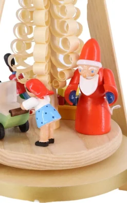 Richard Glässer GmbH Auslaufartikel | Weihnachtspyramiden*Weihnachtspyramide für Teelichte mit Bescherung, 28 cm von Richard Glässer
