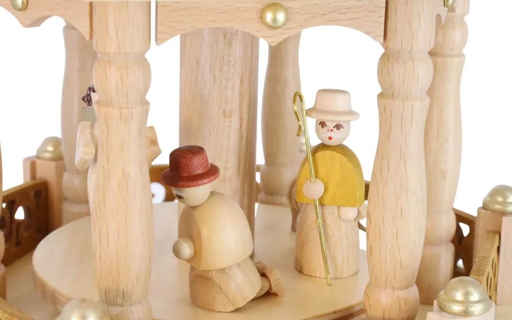 Richard Glässer GmbH Einzelstücke | Weihnachtspyramiden*Weihnachtspyramide für Teelichte Heilige Geschichte, 5 - stöckig, 74 cm von Richard Glässer