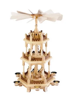 Theo Lorenz Bestseller | Weihnachtspyramiden*Weihnachtspyramide Heilige Familie, 3 - stöckig, 45 cm von