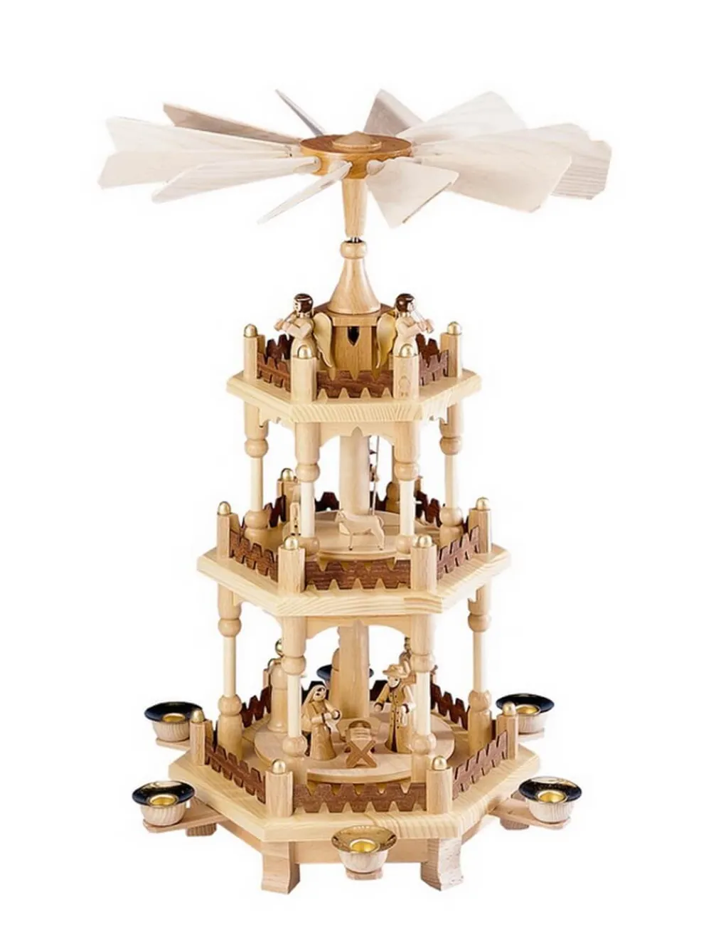 Theo Lorenz Bestseller | Weihnachtspyramiden*Weihnachtspyramide Heilige Familie, 3 - stöckig, 45 cm von