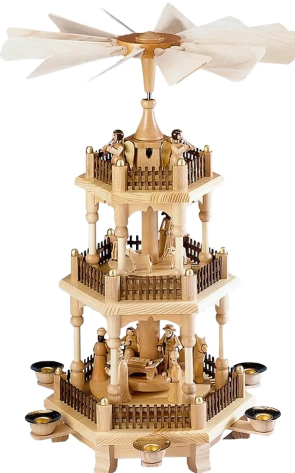 Theo Lorenz Weihnachtspyramiden*Weihnachtspyramide Heilige Familie, 3 - stöckig, 45 cm von