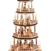 Müller Kleinkunst Einzelstücke | Weihnachtspyramiden*Weihnachtspyramide Heilige Geschichte, 4 - stöckig, elektrisch, 230 V, 70 cm von