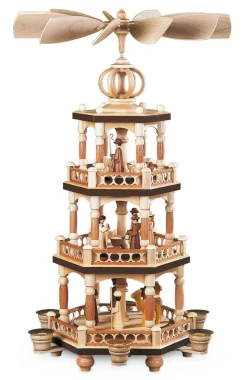 Müller Kleinkunst Einzelstücke | Weihnachtspyramiden*Weihnachtspyramide Heilige Geschichte, 3– stöckig, , 51 cm von