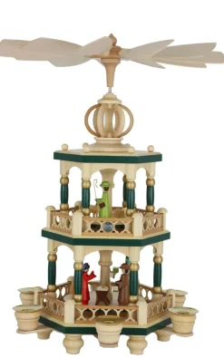 Müller Kleinkunst Weihnachtspyramiden*Weihnachtspyramide Heilige Geschichte, 2 -stöckig, 40 cm von