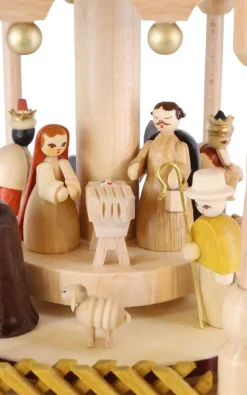 Richard Glässer GmbH Neuheiten | Weihnachtspyramiden*Weihnachtspyramide Heilige Geschichte, 3 – stöckig, 38 cm von Richard Glässer