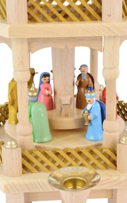 Richard Glässer GmbH Neuheiten | Auslaufartikel*Weihnachtspyramide Heilige Geschichte, 3 – stöckig, 40 cm von Richard Glässer