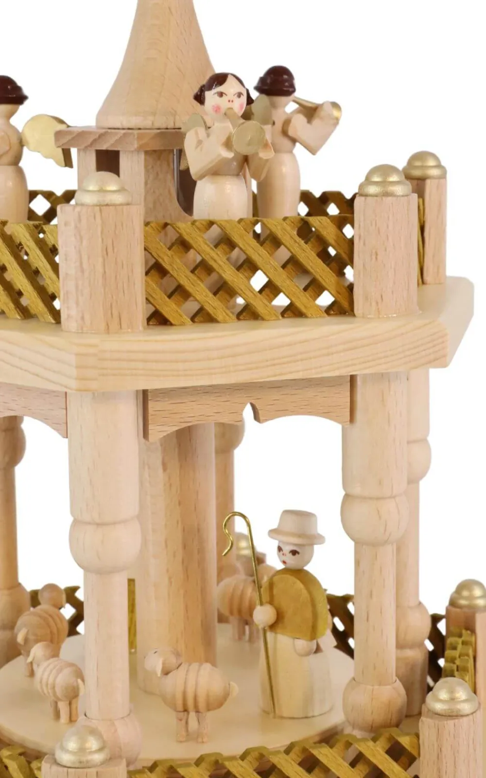 Richard Glässer GmbH Neuheiten | Bestseller*Weihnachtspyramide Heilige Geschichte, 3 – stöckig, 40 cm von Richard Glässer