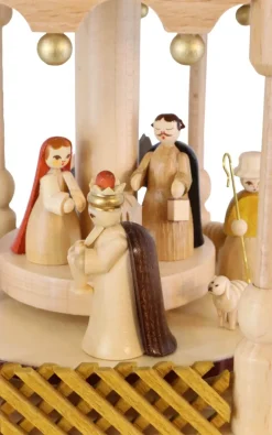 Richard Glässer GmbH Neuheiten | Weihnachtspyramiden*Weihnachtspyramide Heilige Geschichte, 3 – stöckig, 38 cm von Richard Glässer