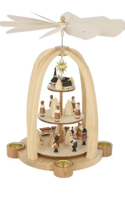 Knuth Neuber Weihnachtspyramiden*Weihnachtspyramide Kurrende, 3 - stöckig von