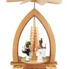 Heinz Lorenz Neuheiten | Weihnachtspyramiden*Weihnachtspyramide Lichterengel und Bergmann, farbig, 28 cm von