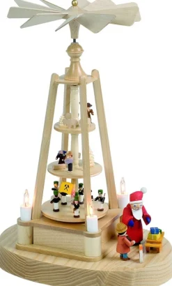 Richard Glässer GmbH Weihnachtspyramiden*Weihnachtspyramide Minipyramide, farbig, elektrisch beleuchtet von Richard Glässer