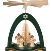 Albin Preißler Weihnachtspyramiden*Weihnachtspyramide mit 4 Engel und Spanbaum, grün, 20 cm von