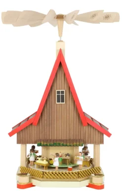 Richard Glässer GmbH Auslaufartikel | Einzelstücke*Weihnachtspyramide mit Adventshaus und Engelsbäckerei, 53 cm von Richard Glässer