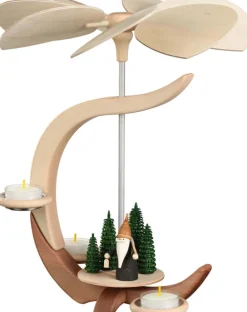 Seiffener Volkskunst eG Weihnachtspyramiden*Weihnachtspyramide mit Bergwichtel, C-Form von