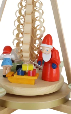 Richard Glässer GmbH Weihnachtspyramiden*Weihnachtspyramide mit Bescherung, natur, 28 cm von Richard Glässer