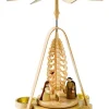 Richard Glässer GmbH Weihnachtspyramiden*Weihnachtspyramide mit Christi Geburt für Teelichte, 28 cm von Richard Glässer