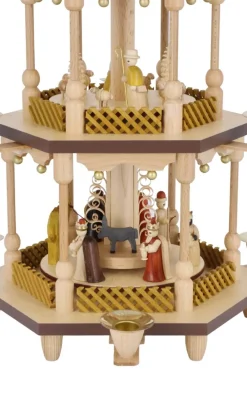 Richard Glässer GmbH Auslaufartikel | Weihnachtspyramiden*Weihnachtspyramide mit Christi Geburt, 3 – stöckig, 54 cm von Richard Glässer