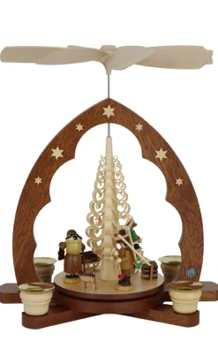 Müller Kleinkunst Weihnachtspyramiden*Weihnachtspyramide mit Erzgebirgsfiguren, 30 cm von