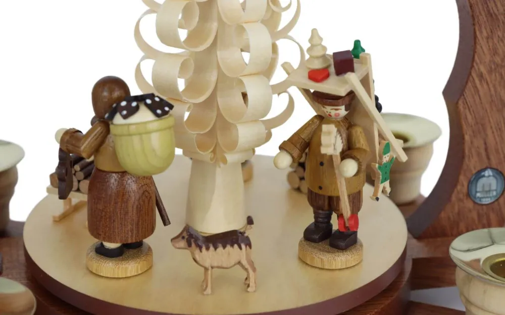 Müller Kleinkunst Weihnachtspyramiden*Weihnachtspyramide mit Erzgebirgsfiguren, 30 cm von