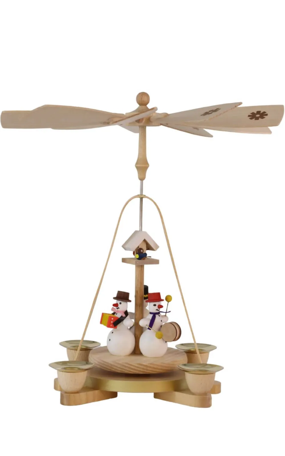 Richard Glässer GmbH Auslaufartikel | Weihnachtspyramiden*Weihnachtspyramide mit musizierenden Schneemännern, 28 cm von Richard Glässer