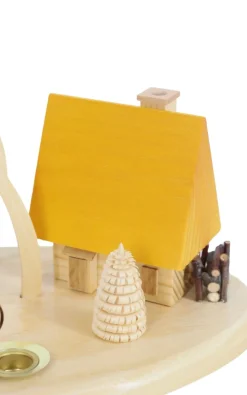 Zenker Weihnachtspyramiden*Weihnachtspyramide mit Rehe und Räucherhaus, 23 cm von Ralf
