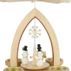Heinz Lorenz Auslaufartikel | Weihnachtspyramiden*Weihnachtspyramide mit Schneemann Musiker für Teelichte, 24 cm von