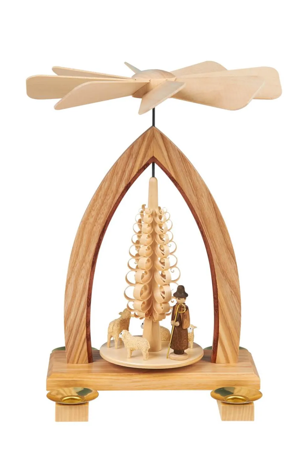 Heinz Lorenz Neuheiten | Weihnachtspyramiden*Weihnachtspyramide mit Schäfer und Schafen, 26 cm von