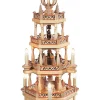 Müller Kleinkunst Einzelstücke | Weihnachtspyramiden*Weihnachtspyramide mit Waldmotiv, 4 - stöckig, elektrisch, 230 V, 63 cm von