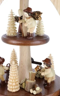 Legler Holz- und Drechslerwaren HODREWA Weihnachtspyramiden*Weihnachtspyramide mit Waldleuten, doppelstöckig von Legler