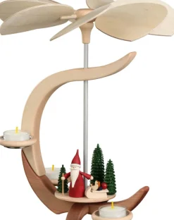 Seiffener Volkskunst eG Weihnachtspyramiden*Weihnachtspyramide mit Weihnachtswichtel, C-Form von