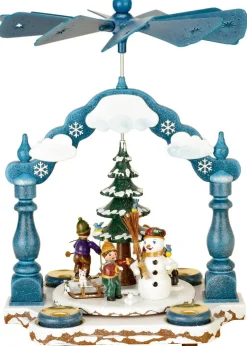 Hubrig Volkskunst Neuheiten | Weihnachtspyramiden*Weihnachtspyramide mit Winterkinder von