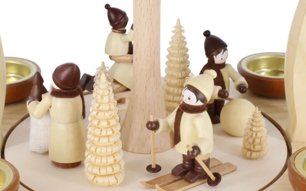 Legler Holz- und Drechslerwaren HODREWA Weihnachtspyramiden*Weihnachtspyramide mit Winterkinder, 2-stöckig von Legler
