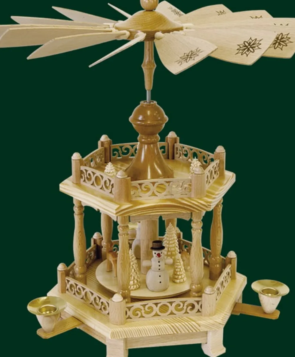 Richard Glässer GmbH Neuheiten*Weihnachtspyramide mit Wintermotiv, 38 cm von Richard Glässer