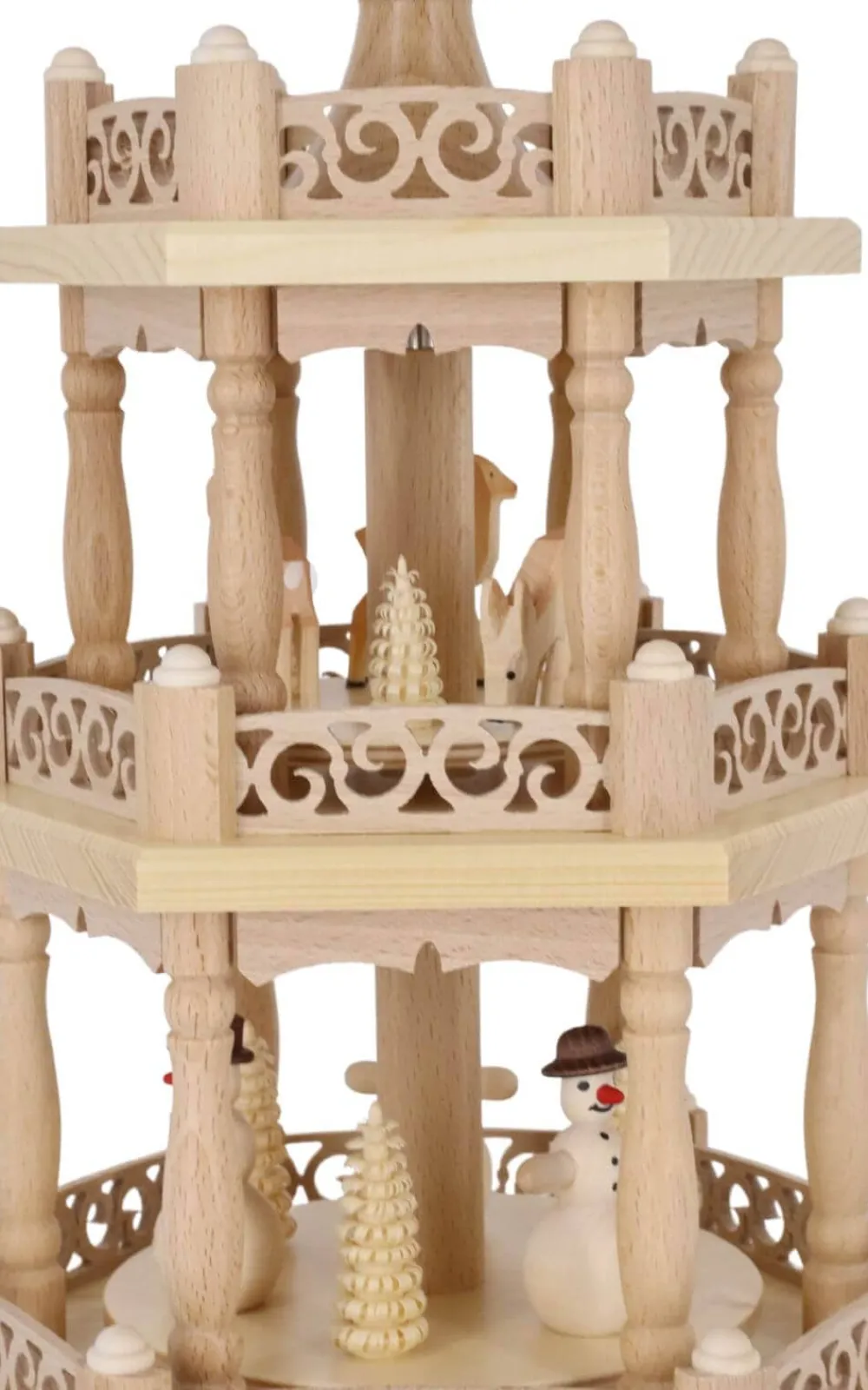 Richard Glässer GmbH Neuheiten | Weihnachtspyramiden*Weihnachtspyramide mit Wintermotiv, 3 - stöckig, 54 cm von Richard Glässer