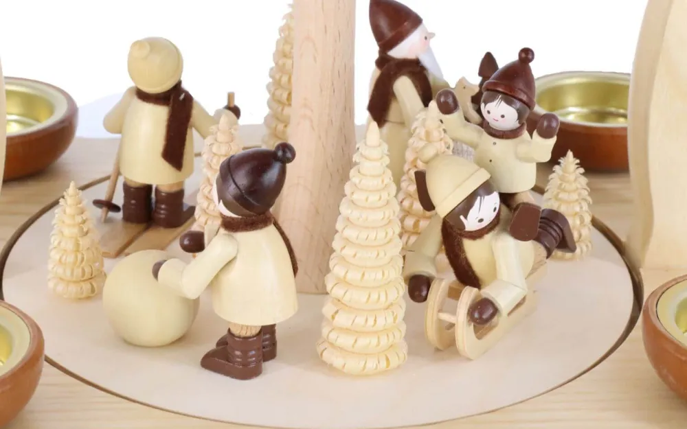 Legler Holz- und Drechslerwaren HODREWA Weihnachtspyramiden*Weihnachtspyramide mit Winterkinder, 2-stöckig von Legler