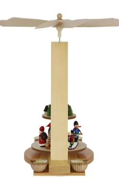 Knuth Neuber Weihnachtspyramiden*Weihnachtspyramide Seiffener Dorf mit Weihnachtsmann, 38 cm von