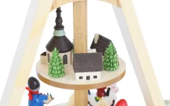 Knuth Neuber Weihnachtspyramiden*Weihnachtspyramide Seiffener Dorf mit Weihnachtsmann, 38 cm von