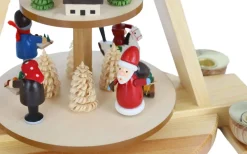 Knuth Neuber Weihnachtspyramiden*Weihnachtspyramide Seiffener Dorf mit Weihnachtsmann, 38 cm von