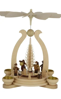 Müller Kleinkunst Weihnachtspyramiden*Weihnachtspyramide Waldmotiv, 34 cm von