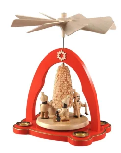 Albin Preißler Weihnachtspyramiden*Weihnachtspyramide Winterkinder, rot, 20 cm von
