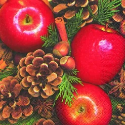 Home Fashion® | Carl Dietrich GmbH Weihnachtsservietten*Weihnachtsservietten Apples with Nuts von Home Fashion®