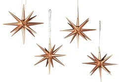 Albin Preißler Christbaumschmuck*Weihnachtssterne kupferfarben, 4-teilig von