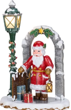 Hubrig Volkskunst Holzfiguren & Dekofiguren*Winterkind - Weihnachtsmann, elektrisch beleuchtet von
